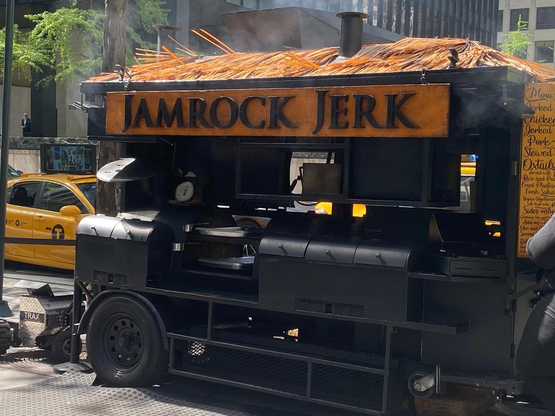Jamrock Jerk Food Trucks, the heart of the inner city neighborhoods, NYC.